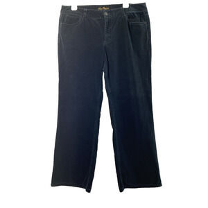 Ann Taylor Lindsay Corduroy Jeans Women Size 12 Black Flare Preppy Pants